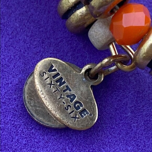 Vintage 66 Alex And Ani Orange and Gold Bracelet - Picture 5 of 6